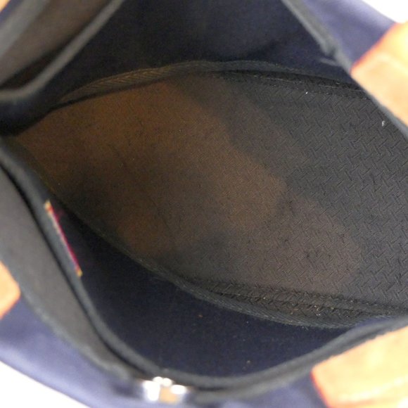 Dooney & Bourke Blue Canvas and Brown Leather Shoulder / Hand Bag - Picture 6 of 10